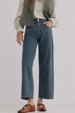 Hoss Intropia Bibiana. Vaquero con doble abotonadura Gris Discount