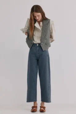 Hoss Intropia Bibiana. Vaquero con doble abotonadura Gris Discount