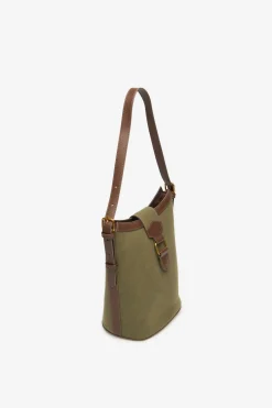 Cortefiel Bimateria buckle bag Verde Outlet