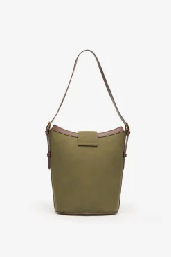 Cortefiel Bimateria buckle bag Verde Outlet