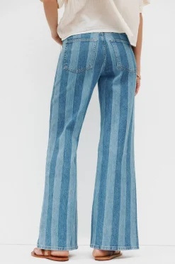 Hoss Intropia Blanca. Vaqueros a rayas Azul marino Clearance