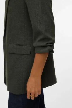Vero Moda Blazer con manga 3/4 Gris oscuro Discount