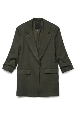 Vero Moda Blazer con manga 3/4 Gris oscuro Discount