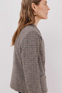 Cortefiel Blazer corta Estampado gris Sale