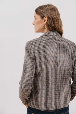 Cortefiel Blazer corta Estampado gris Sale