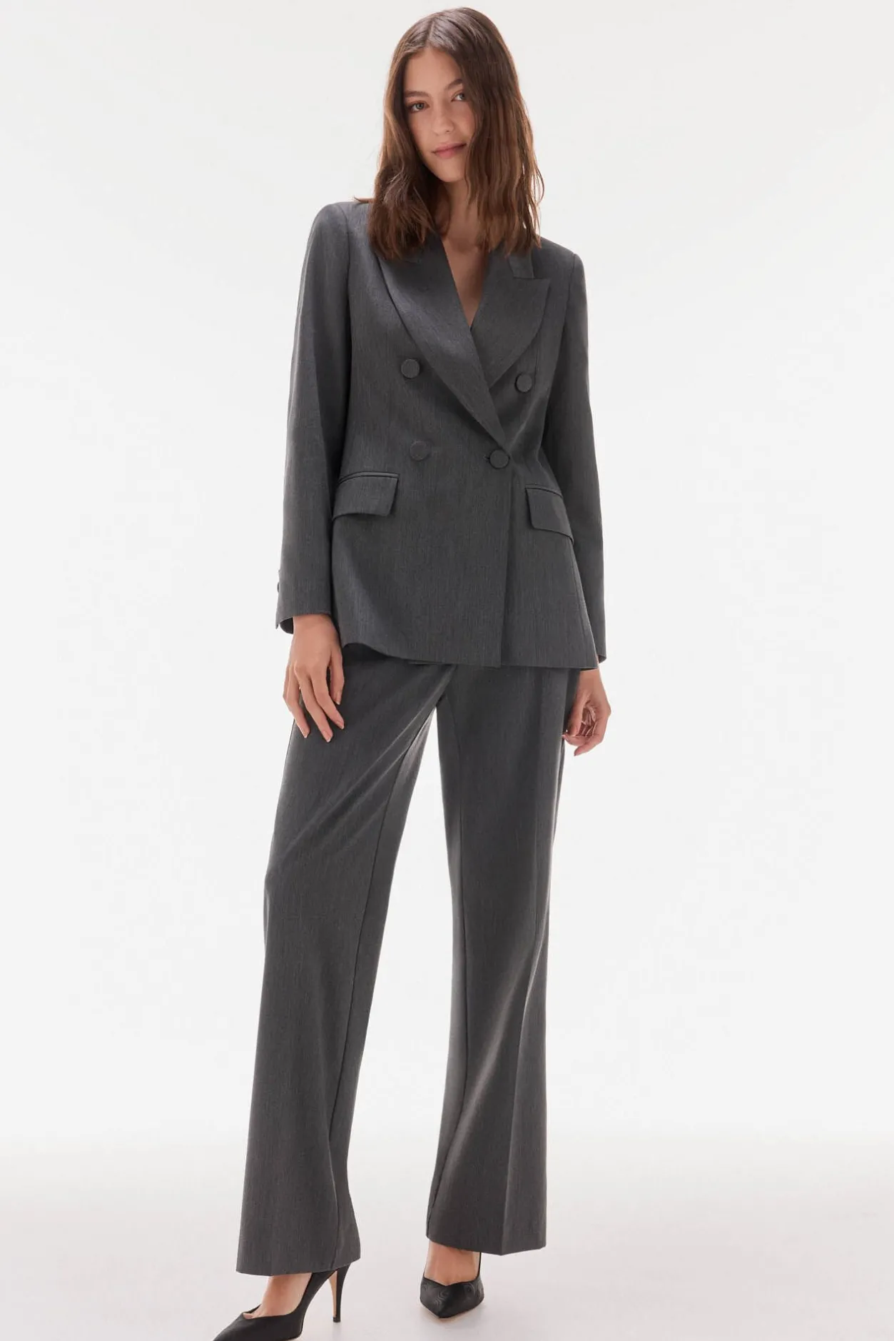 TFP by Tamara Falcó Blazer cruzada Gris Clearance