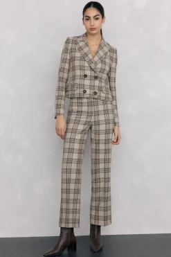 Pedro del Hierro Blazer cruzada cropped Marr&oacute;n Best