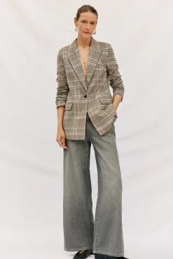 Cortefiel Blazer cuadros Multicolor Discount