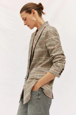 Cortefiel Blazer cuadros Multicolor Discount