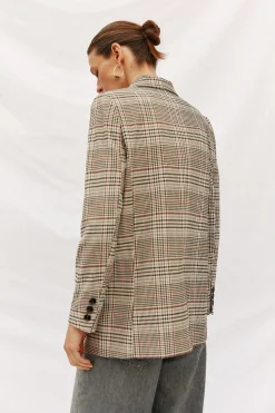 Cortefiel Blazer cuadros Multicolor Discount