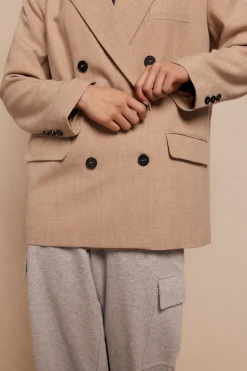 Slowlove Blazer de corte oversize Beige Sale