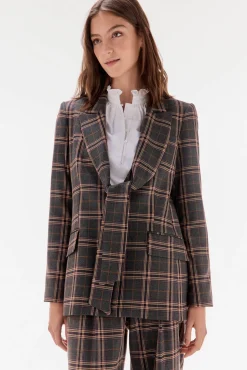 TFP by Tamara Falcó Blazer de cuadros Gris Best