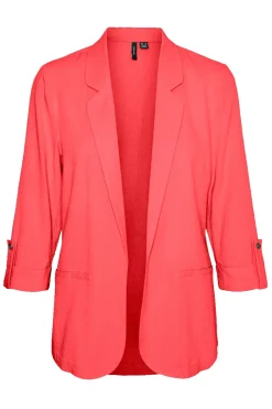 Vero Moda Blazer de mujer abierta con solapa Rosa New