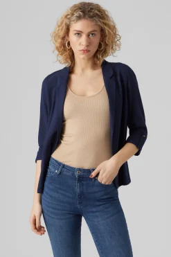 Vero Moda Blazer de mujer abierta con solapa Azul marino Best