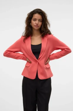 Vero Moda Blazer de mujer manga larga con bolsillos Coral New
