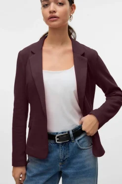 Vero Moda Blazer de mujer manga larga con bolsillos Morado New