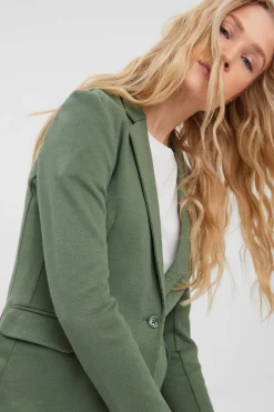 Vero Moda Blazer de mujer manga larga con bolsillos Verde Clearance