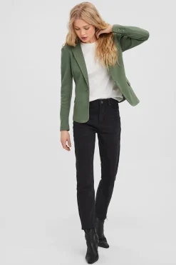 Vero Moda Blazer de mujer manga larga con bolsillos Verde Clearance
