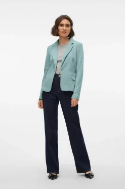 Vero Moda Blazer de mujer manga larga con bolsillos Turquesa Outlet