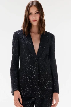 TFP by Tamara Falcó Blazer entallada de lentejuelas Negro Clearance