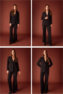 Slowlove Blazer entallada de strass. Negro Outlet