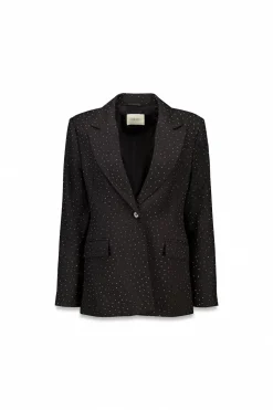 Slowlove Blazer entallada de strass. Negro Outlet
