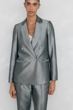 Pedro del Hierro Blazer fantasía doble botonadura Gris New