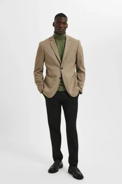 Selected Blazer slim fit elaborada con materiales reciclados Marr&oacute;n Online
