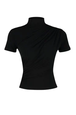 Trendyol Blusa ajustada negro Clearance
