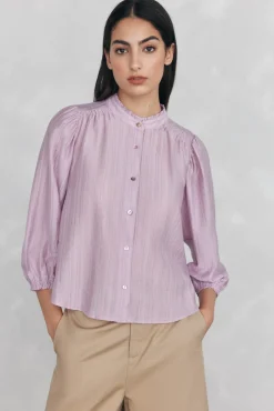 Pedro del Hierro Blusa amplia lisa Morado New