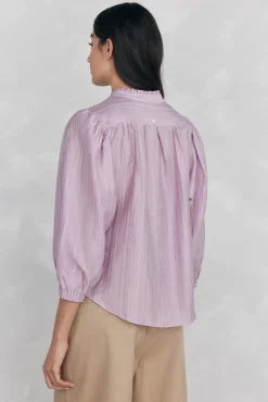 Pedro del Hierro Blusa amplia lisa Morado New
