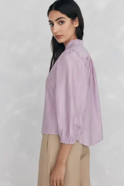 Pedro del Hierro Blusa amplia lisa Morado New