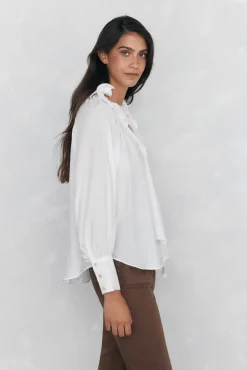Pedro del Hierro Blusa amplia lisa Blanco Discount