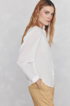 Pedro del Hierro Blusa amplia lisa Blanco Outlet