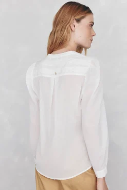 Pedro del Hierro Blusa amplia lisa Blanco Outlet