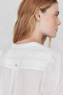 Pedro del Hierro Blusa amplia lisa Blanco Outlet