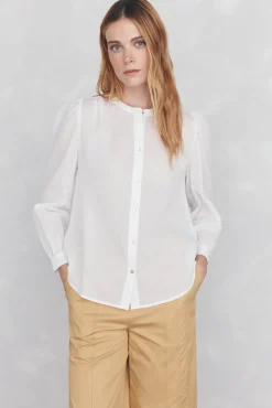 Pedro del Hierro Blusa amplia lisa Blanco Outlet