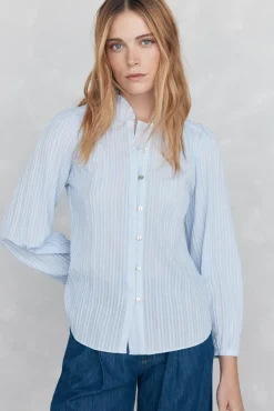 Pedro del Hierro Blusa amplia lisa Azul New