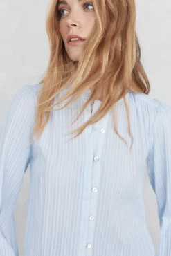 Pedro del Hierro Blusa amplia lisa Azul New