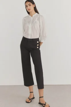 Pedro del Hierro Blusa amplia rayas Crudo