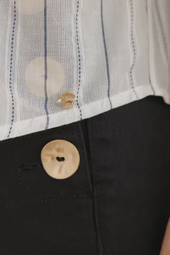 Pedro del Hierro Blusa amplia rayas Crudo