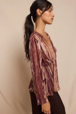 Slowlove Blusa asimetrica Multicolor Hot