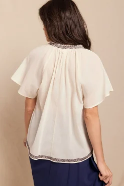 Slowlove Blusa bordados Blanco Hot