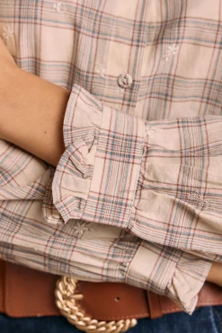 Polín Et Moi Blusa bordados Belinda Estampado beige