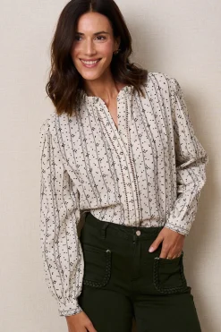 Polín Et Moi Blusa bordados Debi Beige Discount