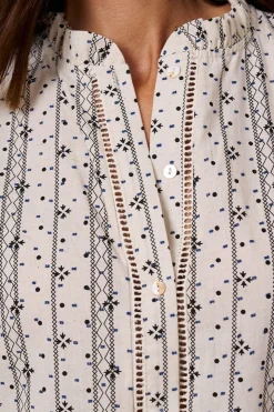 Polín Et Moi Blusa bordados Debi Beige Discount