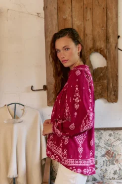 Jaase Blusa Bree estampado Amalie Estampado granate Best