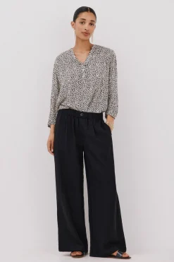 Cortefiel Blusa canesú delantro Estampado blanco Discount