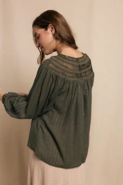 Slowlove Blusa combinada Verde Hot