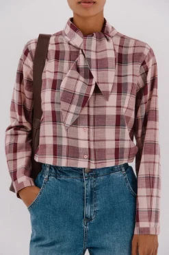 Cortefiel Blusa cuadros lazada Multicolor New